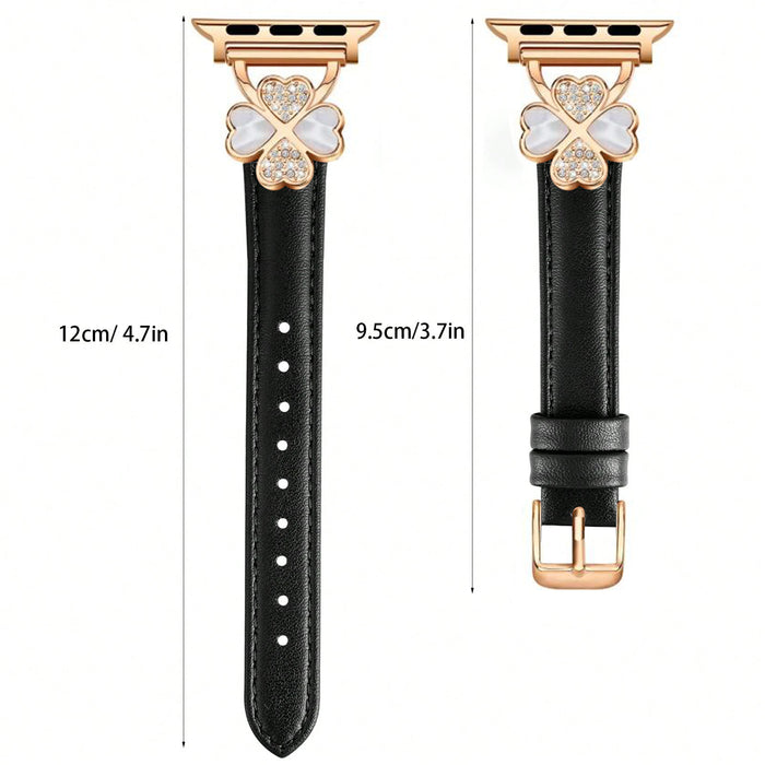 Charmed Clover Leather Band For Apple Watch Multiple Colors Available â Charmed Clover Leather Collection â¨ Where Elegance Meets Everyday Wear â¨ Timeless.