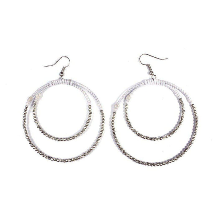 Cherish Brass Bead Hoop Earrings - Thailand