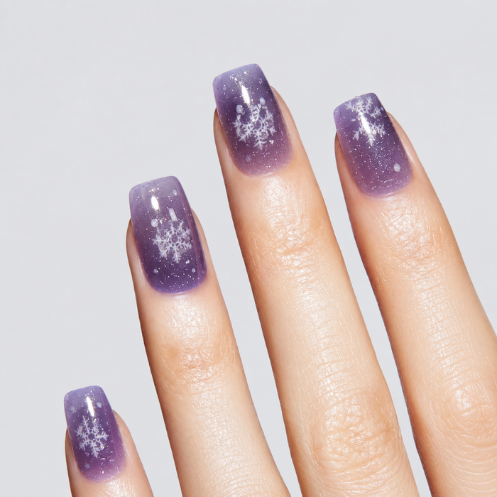 Christmas Glitter Gel Nail Stickers UV - Holiday Glitter Festive Nail