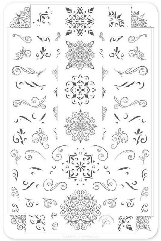 CJS-134 Put a Lil' Swirl on it - Part Two | Clear Jelly Stamping Plate