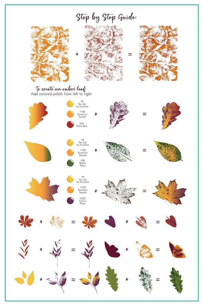 CjS-318 - Graceful leaves | Clear Jelly Stamping Plate