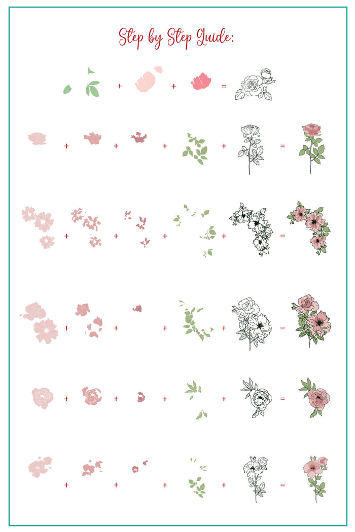 CjS-337 - Watercolor Floral Cascade | Clear Jelly Stamping Plate