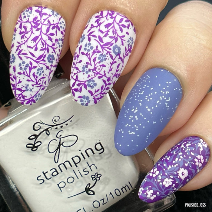 CjS-339 - Full Nail Fab - Floral Baroque Geo | Clear Jelly Stamping Plate