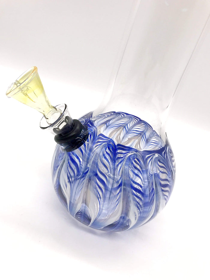 Smoke Station Water Pipe Classic bulb beaker water pipes with rake (8” tall)