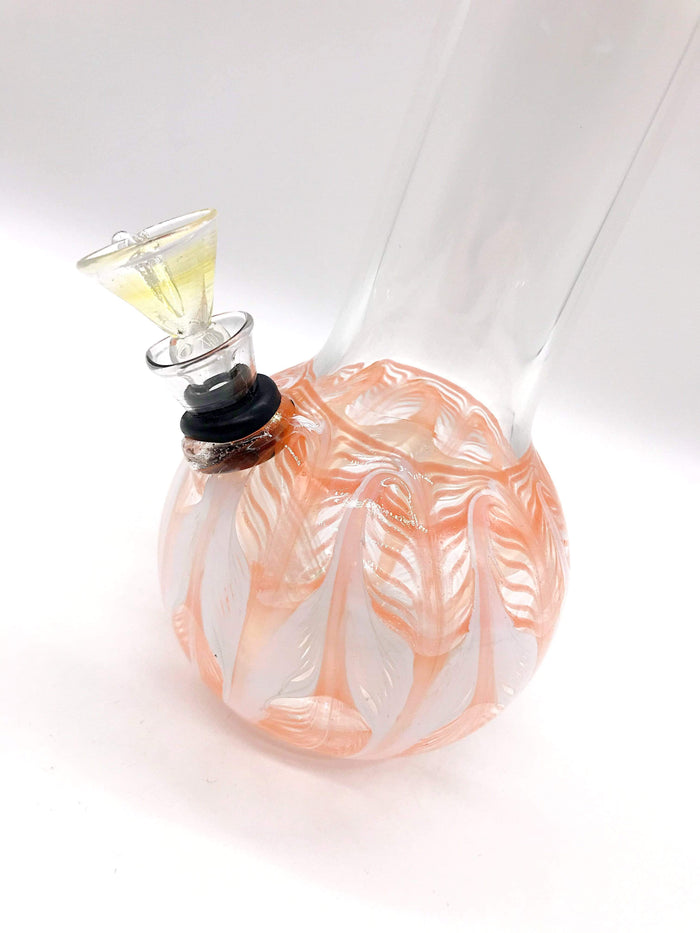 Smoke Station Water Pipe Classic bulb beaker water pipes with rake (8” tall)