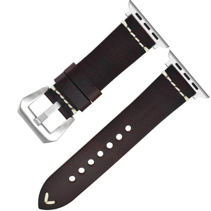 Classic Leather Band For Apple Watch Two Colors Available — Premium Leather: Constructed from high-quality, genuine leather for a luxurious feel and long-lasting durability.