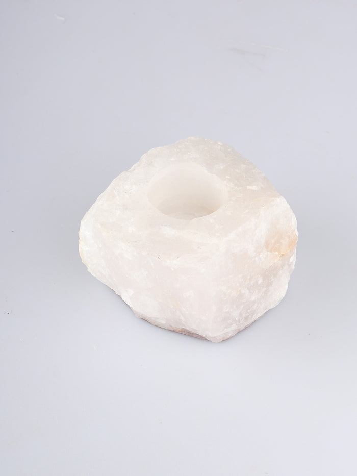 Clear Quartz Candle Holder | One Colour-Image 2