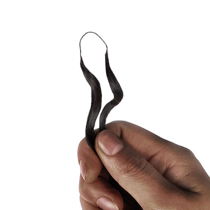 qvr black human crochet hair invisible string