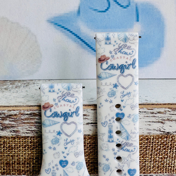 Coastal Cowgirl Print Silicone Band For Samsung Watch