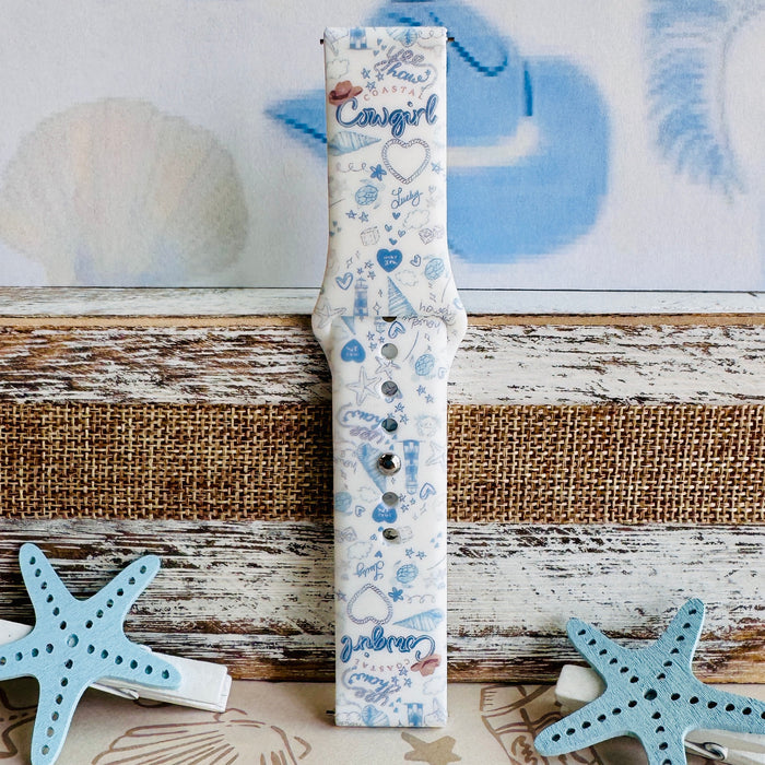 Coastal Cowgirl Print Silicone Band For Samsung Watch