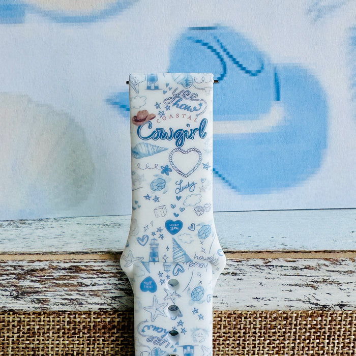 Coastal Cowgirl Print Silicone Band For Samsung Watch