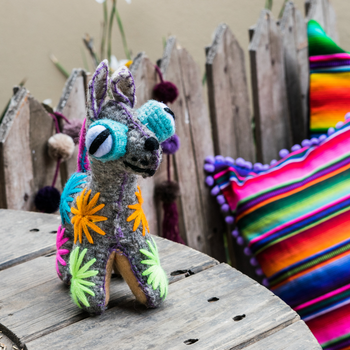 Coco the Chihuahua: Repurposed Wool Boho Decor - Mexico