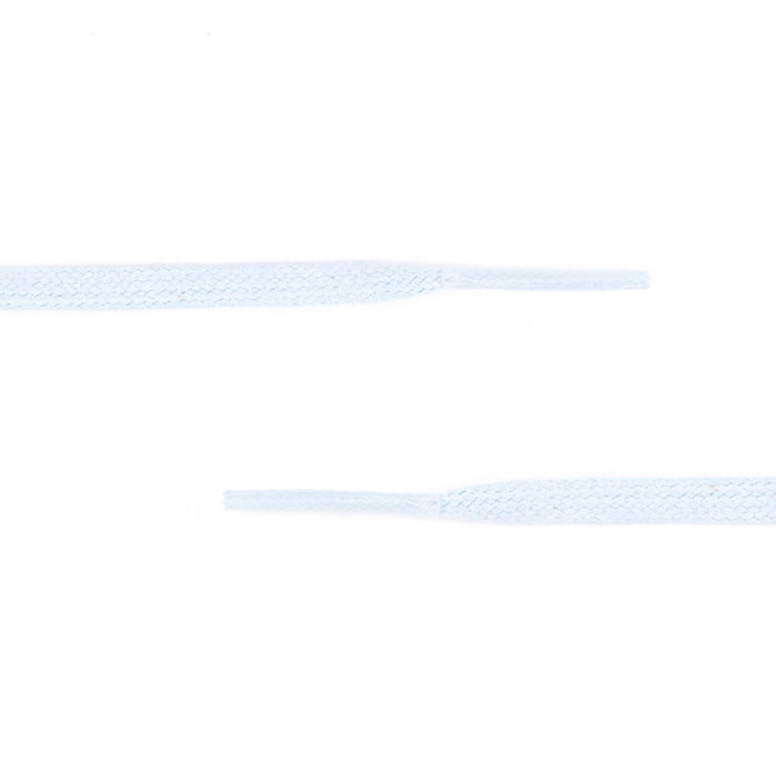 A pair of Colored Flat Waxed Shoelaces from KirbyAllison.com on a white background.