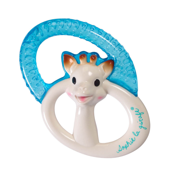 sophie la girafe cooling teething ring in blue & white