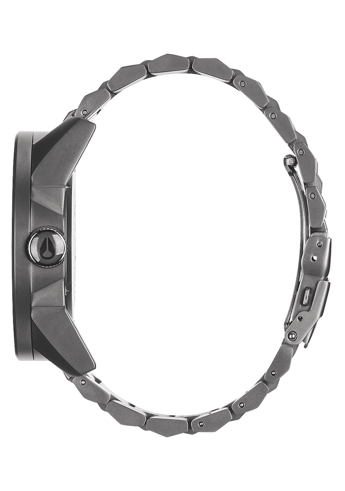 Corporal Stainless Steel - Gunmetal / Blue Crystal