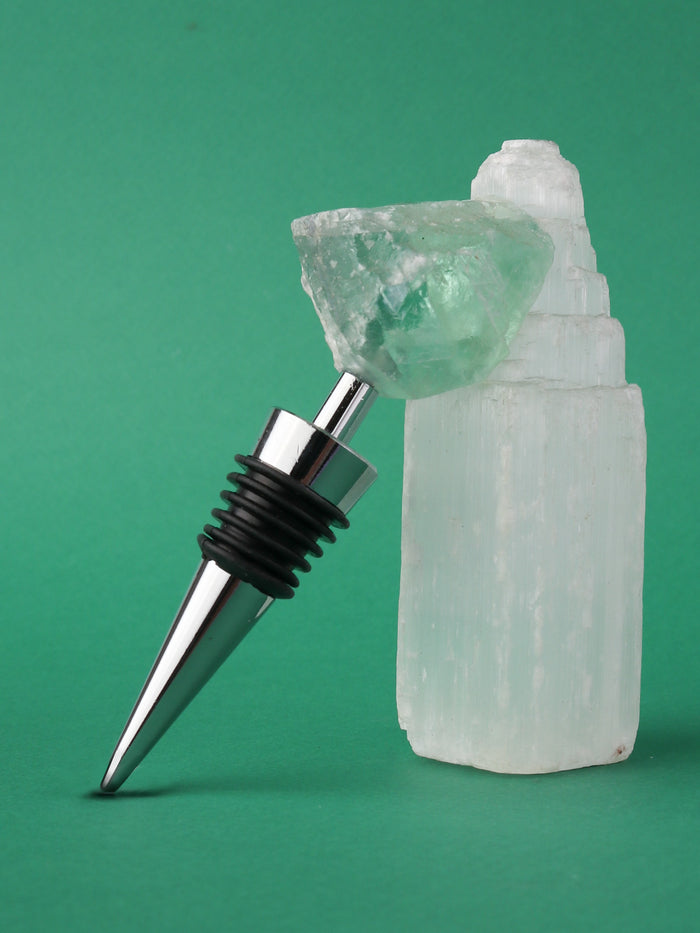 Crystal Wine Bottle Stopper | Fluorite-Image 1