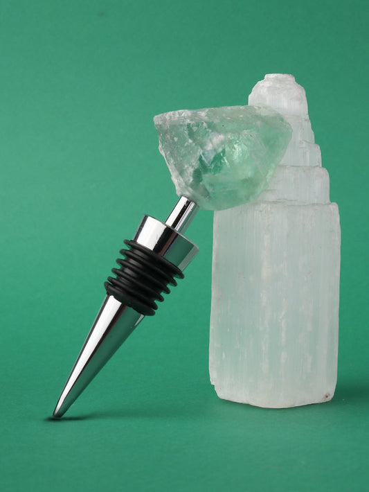 Crystal Wine Bottle Stopper | Fluorite-Image 1