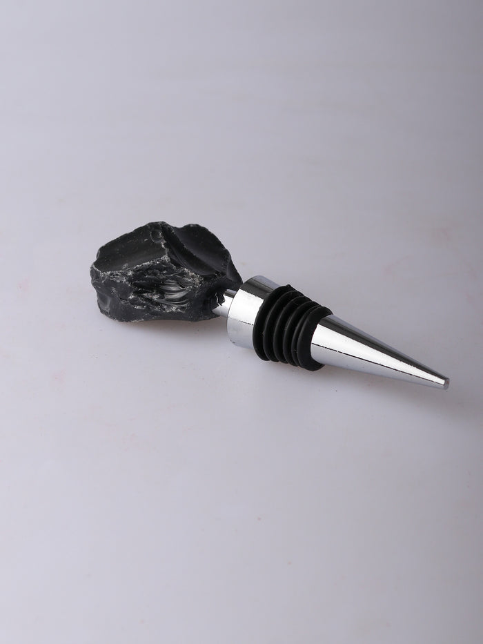 Crystal Wine Bottle Stopper | Obsidian-Image 2