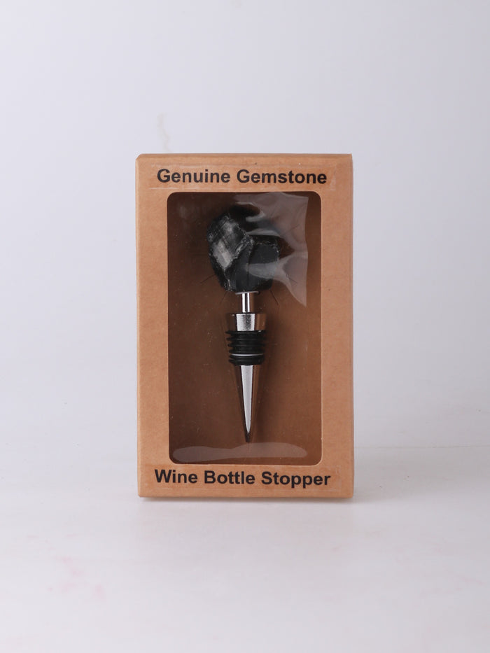 Crystal Wine Bottle Stopper | Obsidian-Image 3