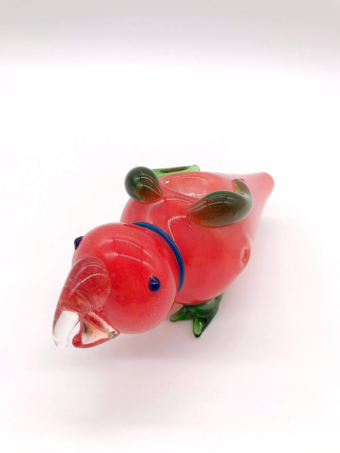 Smoke Station Hand Pipe Red Cute Parrot Hand Pipe