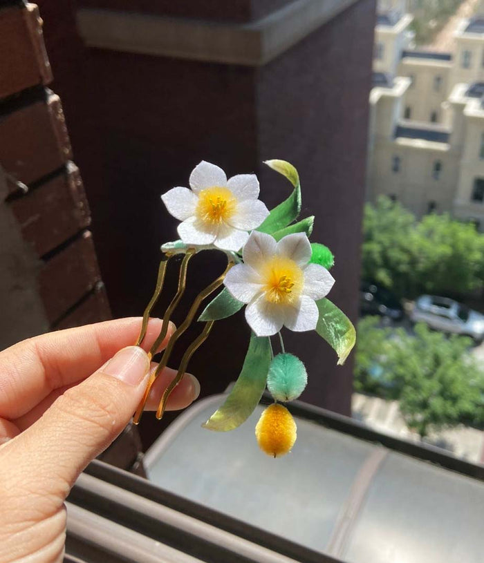 Daffodi Bespoke Hairpin-Silk Hairpin(Ronghua)