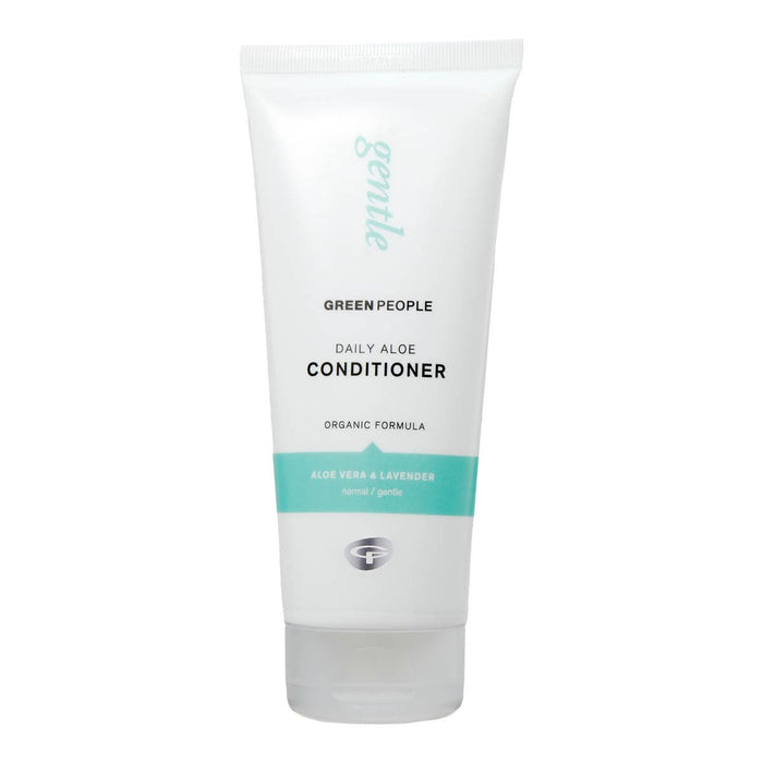 Green People Daily Aloe Conditioner tube on a white background