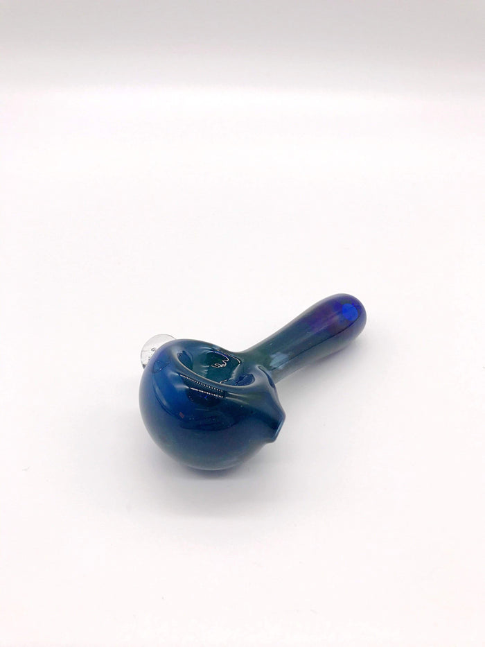Smoke Station Hand Pipe Dark Blue Chrome American Borosilicate Spoon
