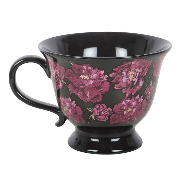 Dark Romance Floral Print Teacup 🇬🇧