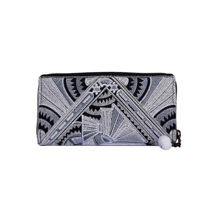 Deco Jaw Embroidered Wallet - Thailand