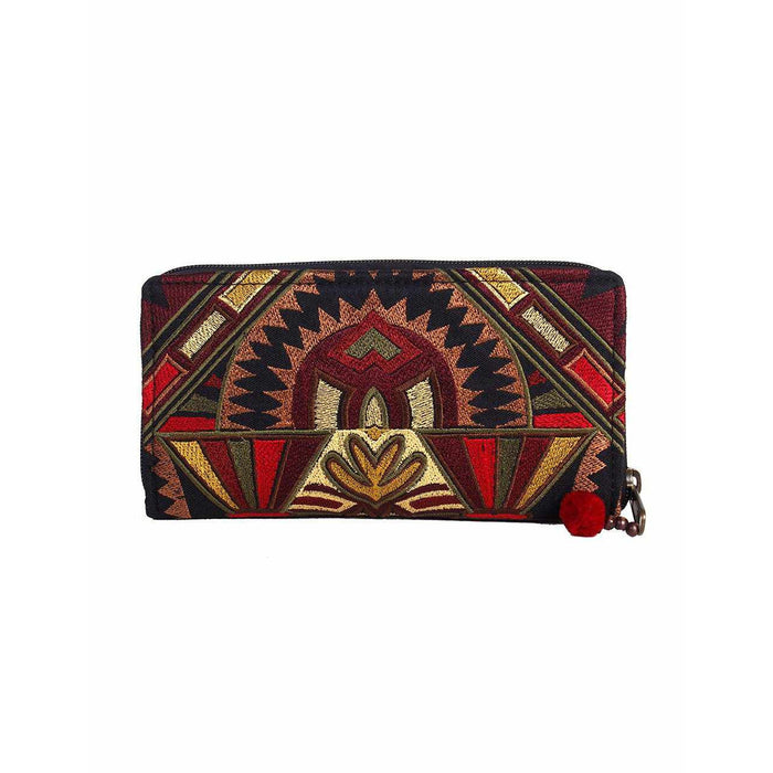 Deco Jaw Embroidered Wallet - Thailand