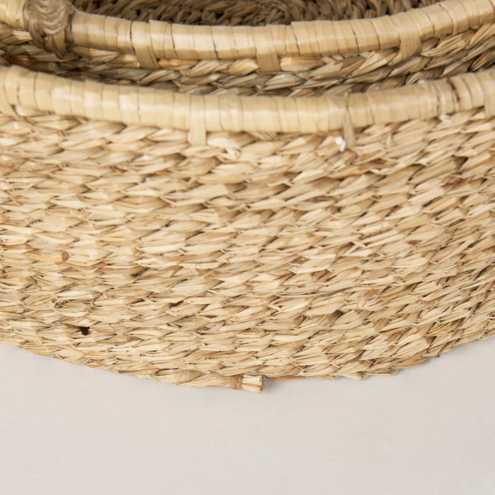 Deep Nesting Seagrass Baskets with Handles