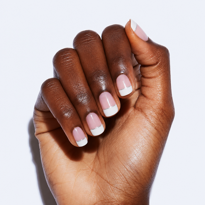 Diamond Tulle UV Gel Nail Stickers - White French Tulle Lace Nail Art Wraps