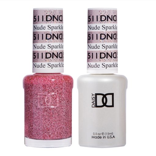 DND Gel Nail Polish Duo 511 - Nude Sparkle