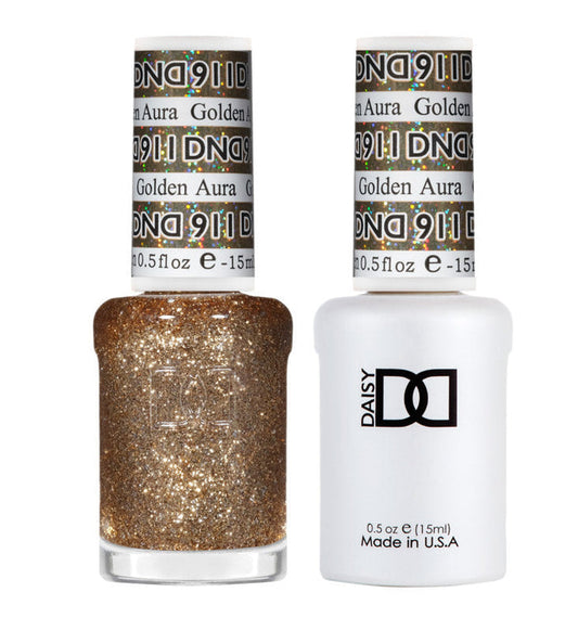 DND Gel Super Glitters  #911 Golden Aura