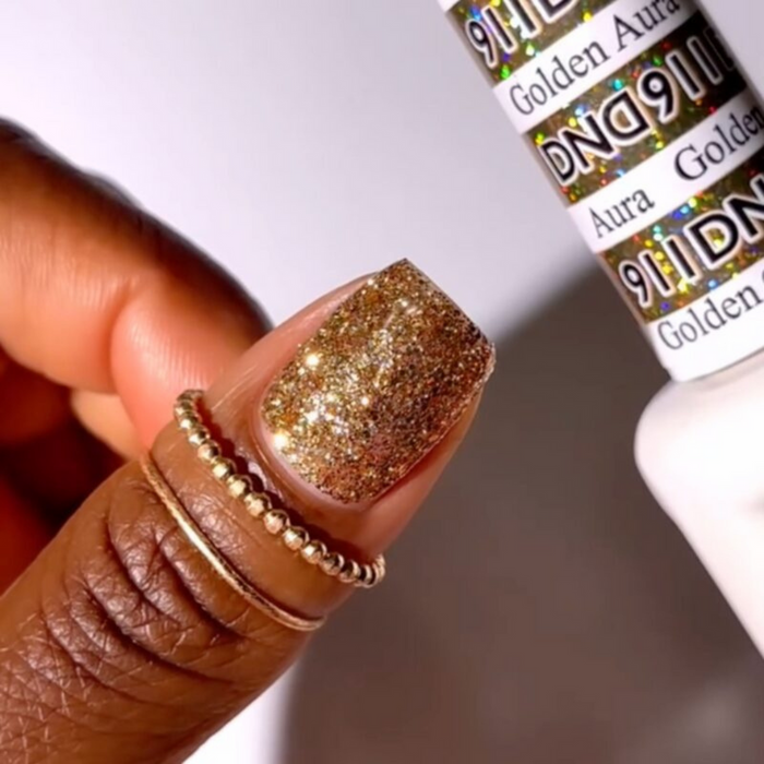 DND Gel Super Glitters  #911 Golden Aura