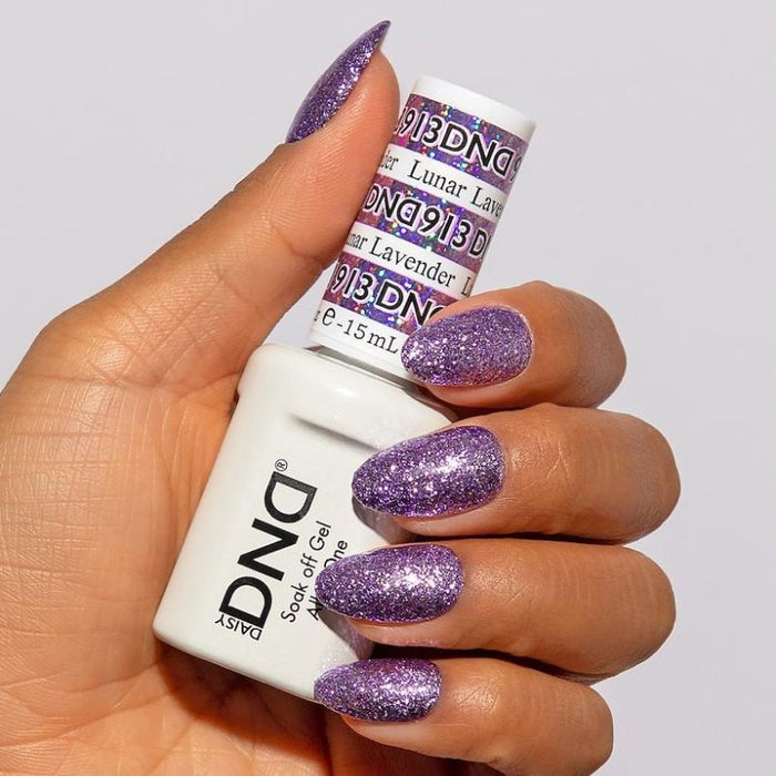 DND Gel Super Glitters  #913 Lunar Lavender
