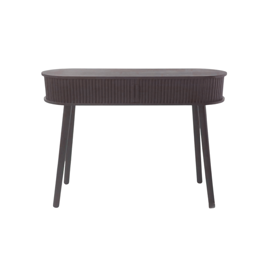 Dressoir - Met Schuifdeur van Latten - Zwart - 100x33x76cm
