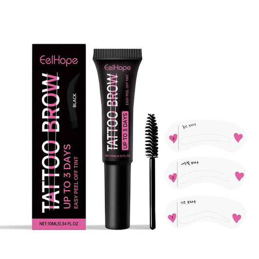 EELHOE Peeling Tattoo Eyebrow Gel – Long-Lasting Waterproof Brow Tint & Coloring Cream Black EELHOE COSMETICS