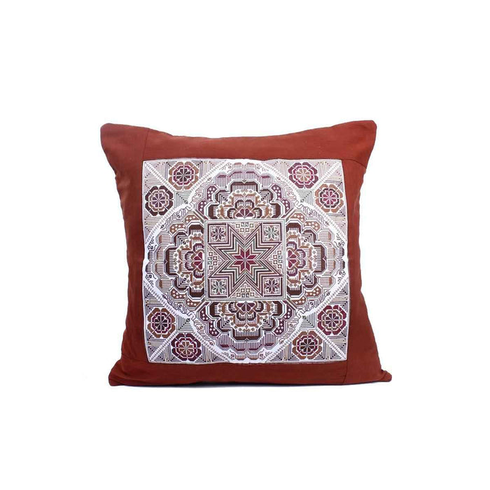 Embroidered Artisan Made Boho Style Star Cushion - Thailand