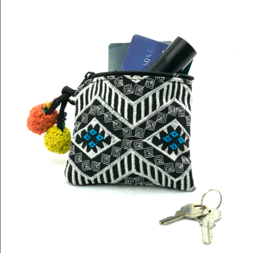 Embroidered Coin Purse Florals and Geometrics Assorted - Thailand