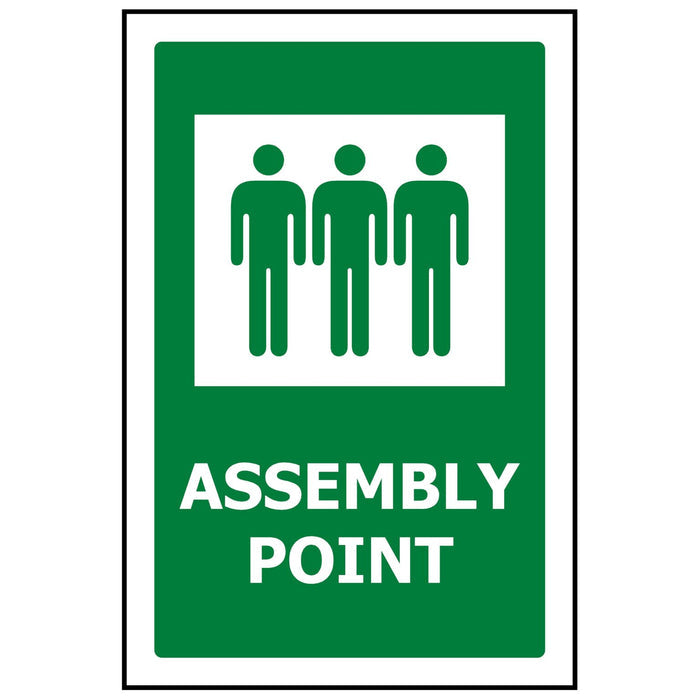 EMERGENCY ASSEMBLY POINT SIGN (3 People Image)