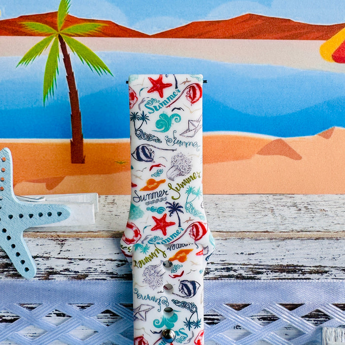 Endless Summer Print Silicone Band For Samsung Watch