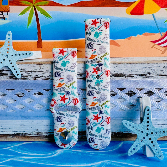 Endless Summer Print Silicone Band For Samsung Watch