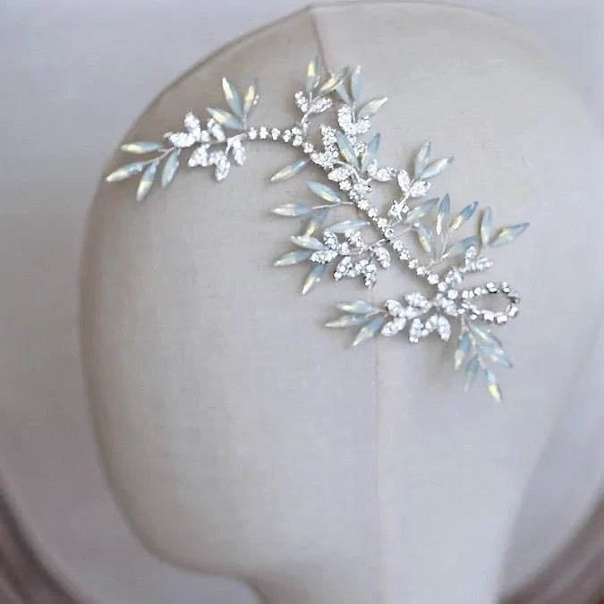 Wedding Hair Accessories -  Opal Bridal Hair Vine - Available in Silver and Gold