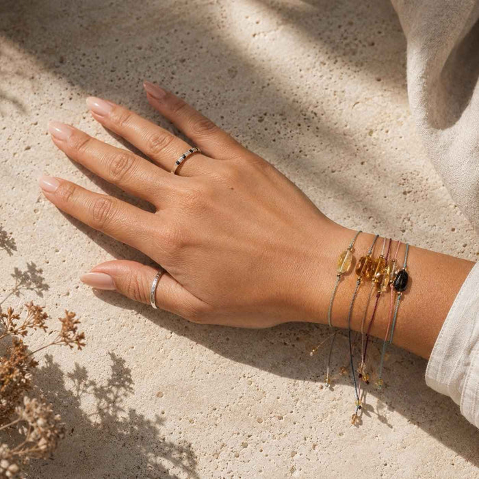 Erika Single Amber Pull String Friendship Bracelet  - Mexico