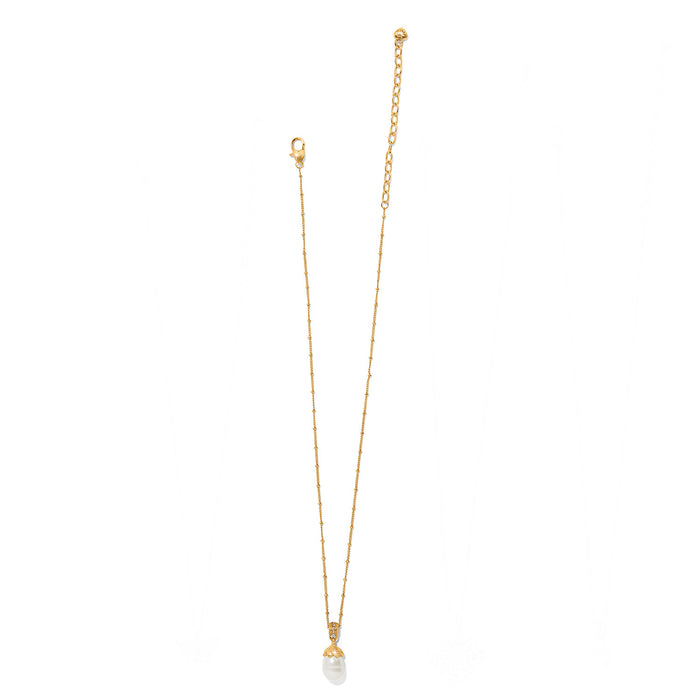 Everbloom Pearl Drop Necklace-Gold