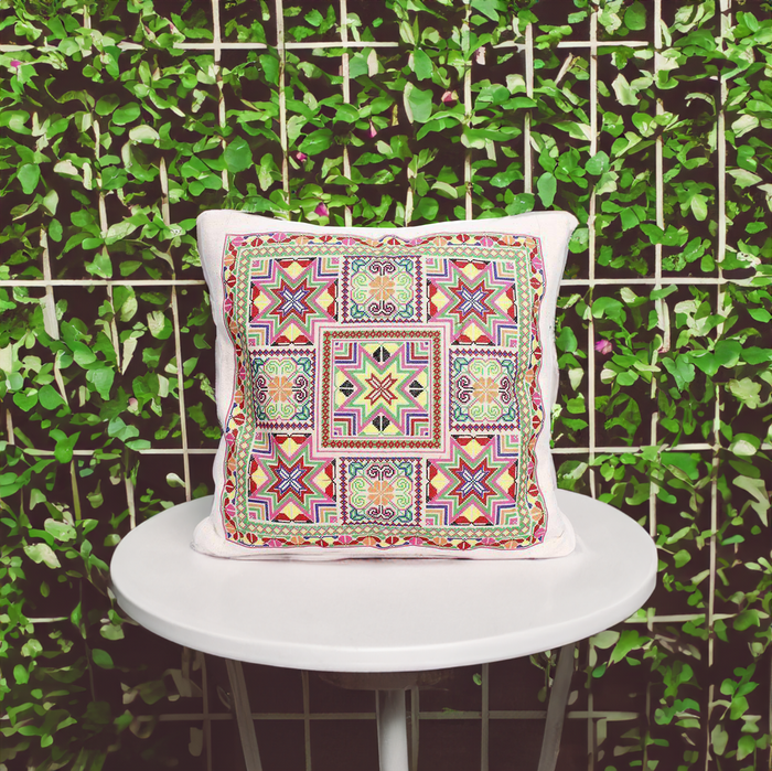 Felicity Geometric Embroidered Pillow Cover - Thailand