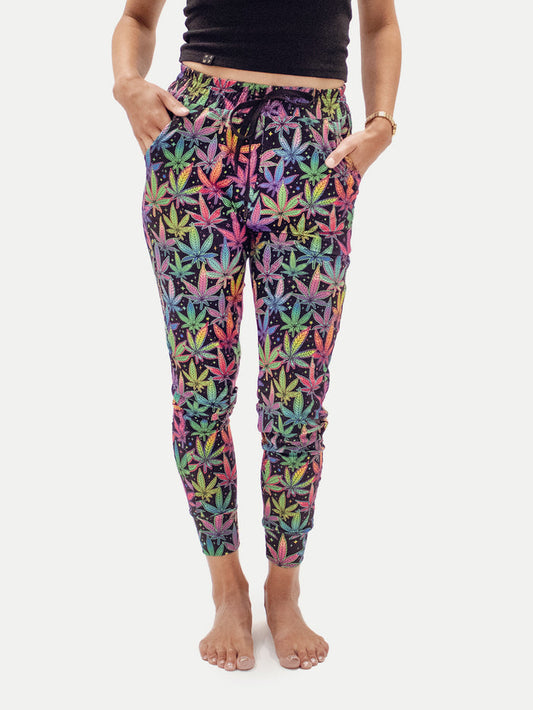 Festival Jogger Pants | Leaf Psychedelic-Image 1
