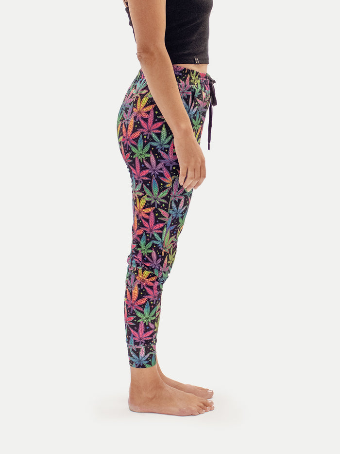 Festival Jogger Pants | Leaf Psychedelic-Image 2