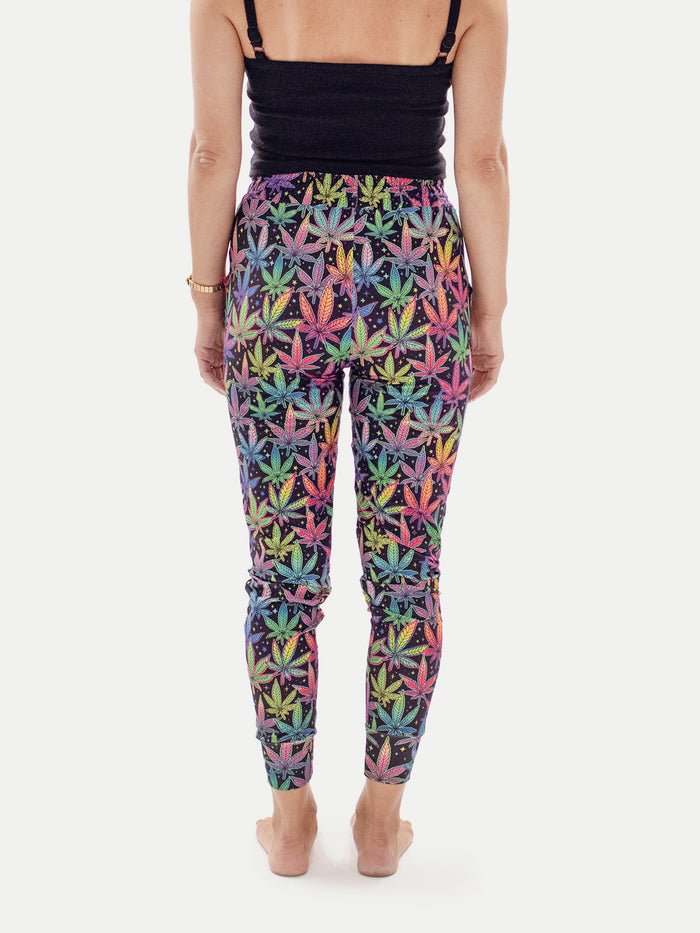 Festival Jogger Pants | Leaf Psychedelic-Image 3